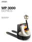 WP 3000 SERIES. Specifications Walkie Pallet Truck