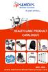 HEALTH CARE PRODUCT CATALOGUE
