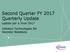 Second Quarter FY 2017 Quarterly Update