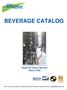 BEVERAGE CATALOG Hose For Every Service Since 1932