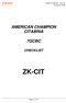 AMERICAN CHAMPION CITABRIA 7GCBC CHECKLIST ZK-CIT