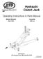 Hydraulic Clutch Jack