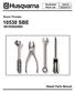 Illustrated Parts List I R1. Snow Thrower SBE. Repair Parts Manual