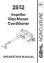 Impeller Disc Mower Conditioner