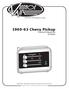 Chevy Pickup Control Panel Kit