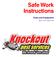 Safe Work Instructions Tools and Equipment