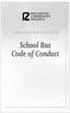 ROCHESTER COMMUNITY SCHOOLS SCHOOL BUS CODE OF CONDUCT
