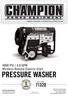 PRESSURE WASHER PSI / 4.0 GPM Wireless Remote Electric Start OWNER S MANUAL & OPERATING INSTRUCTIONS MODEL NUMBER