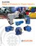 ELECON. Range of Products for Plastic Industry. w w w. e l e c o n. c o m. Catalogue No.: 217/EECL/PROFILE/01/15