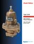 Cash Valve. Type G-60. High Capacity Pressure Regulator. Flow Control. Issued - February 2001 CAVMC-0511-US-0609 ISO 9001 Certified