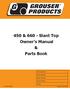 450 & Slant Top Owner s Manual & Parts Book