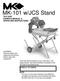 MK-101 w/jcs Stand TILE SAW OWNER S MANUAL & OPERATING INSTRUCTIONS SERIAL NUMBER: