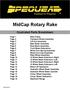 MidCap Rotary Rake. Illustrated Parts Breakdown