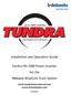 Installation and Operation Guide. Tundra HD 2500 Power Inverter. for the. Webasto BlueCool Truck System