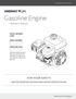 Gasoline Engine FOR YOUR SAFETY. Operator s Manual. Tame the Great Outdoors TM MODEL NUMBER G200F SERIAL NUMBER PURCHASE DATE