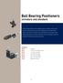 Ball Bearing Positioners miniature and standard