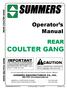 Operator s Manual COULTER GANG