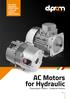 THE NEW UNDEROIL SERIES ONLY 110mm Ø UNIQUE WORLDWIDE. AC Motors for Hydraulic Powerpack motors - Underoil motors