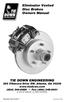 Eliminator Vented Disc Brakes Owners Manual