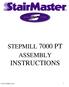 STEPMILL 7000 PT ASSEMBLY INSTRUCTIONS PART NUMBER 27698