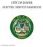 CITY OF DOVER ELECTRIC SERVICE HANDBOOK