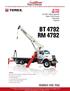 BT 4792 RM 4792 BT 4792 RM US t Lifting Capacity Boom Truck Cranes Datasheet Imperial. Features: