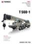 T US t Lifting Capacity Truck Crane Datasheet Imperial. Features: T 560-1