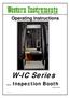 Established Operating Instructions. W-IC Series. Inspection Booth. Mobile. January, 2012 W-IC 1