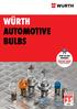WÜRTH AUTOMOTIVE BULBS OVER 20,000 PRODUCTS