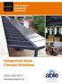 Able Canopies powered by SolarWorld. Integrated Solar Canopy Solutions.  The Canopy Experts!