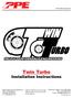 Twin Turbo Installation Instructions
