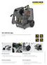 HD 1050 De Cage. Heavy-duty cold water high-pressure cleaner with 10hp Yanmar diesel engine and robust steel cage. Compact cage frame