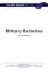 Military Batteries. (Rechargeable)
