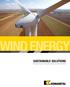 IND ENERGY. Sustainable Solutions. Manufacturing and Farming Wind Energy for a New Generation