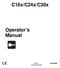 C16x/C24x/C30x. Operator s Manual Issue 1.1 Original Instruction
