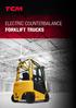 ELECTRIC COUNTERBALANCE FORKLIFT TRUCKS