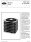 Product Data. 38CKC 50 Hz Air Conditioner. Sizes 018 thru 060 FEATURES/BENEFITS