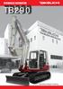 TB290 HYDRAULIC EXCAVATOR. Operating Weight: 8,400 kg. From World First to World Leader
