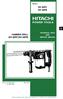 DH 30PC DH 30PB POWER TOOLS HAMMER DRILL DH 30PC/DH 30PB TECHNICAL DATA AND SERVICE MANUAL MODELS