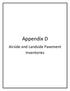 Appendix D. Airside and Landside Pavement Inventories