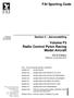 FAI Sporting Code. Volume F3 Radio Control Pylon Racing Model Aircraft. Section 4 Aeromodelling Edition Effective 1st January 2012