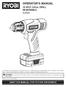 OPERATOR S MANUAL. 12 volt 3/8 in. DRILL REVERSIBLE