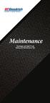 Maintenance. Passenger and Light Truck Safety and Maintenance Tips