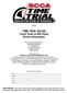 TIME TRIAL RULES Track Trials & Hill Climb Driver Information