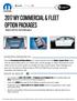 2017 MY COMMERCIAL & FLEET OPTION PACKAGES