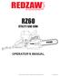 RZ60 UTILITY GAS SAW OPERATOR S MANUAL ICS, Blount Inc. REDZAW is a registered trademark and product division of ICS P/N Feb 05