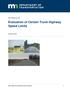 Evaluation of Certain Trunk Highway Speed Limits