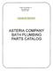 ASTERIA COMPANY BATH PLUMBING PARTS CATALOG