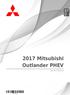 2017 Mitsubishi Outlander PHEV. Owner's Manual