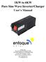 1KW to 6KW Pure Sine Wave Inverter/Charger User s Manual
